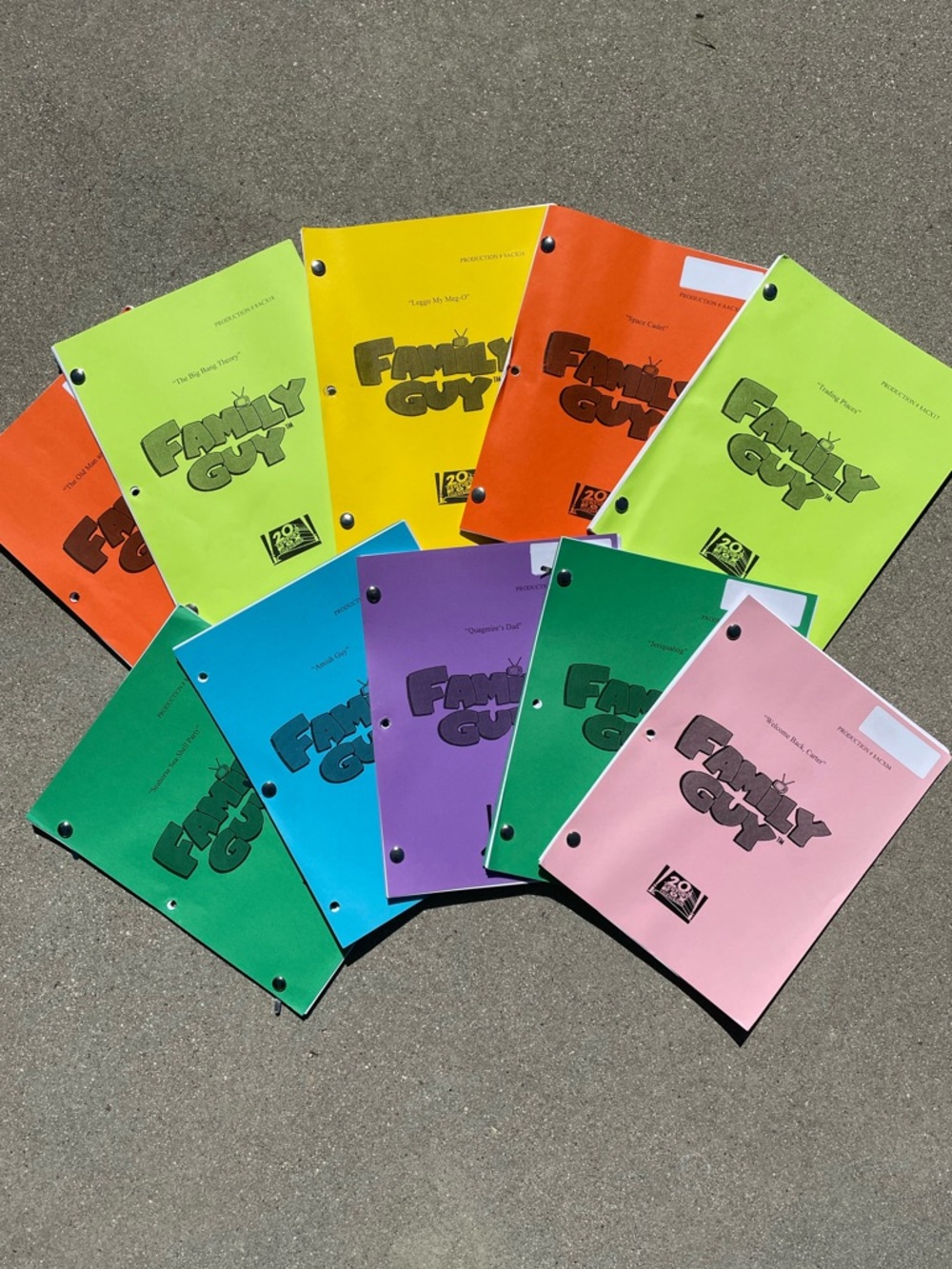 *10* Family Guy TV Series Original Production Used Scripts 2009-2011 BULK DEAL!!